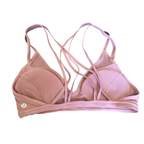 EUC Lululemon Ease to Breathe Light Support A/B Bra sz 6 in colour Spanish Rose - Picture 2 of 7
